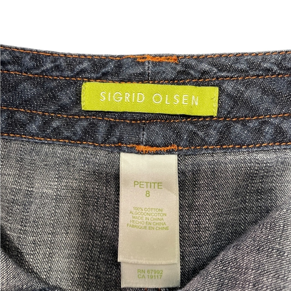 Sigurd Olsen blue denim midi boho skirt size 8P - Picture 15 of 15